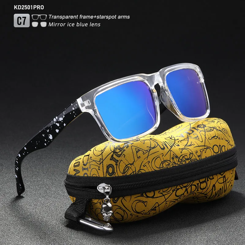 Мужские очки с поляризацией KDEAM черные матовые солнцезащитные в оправе