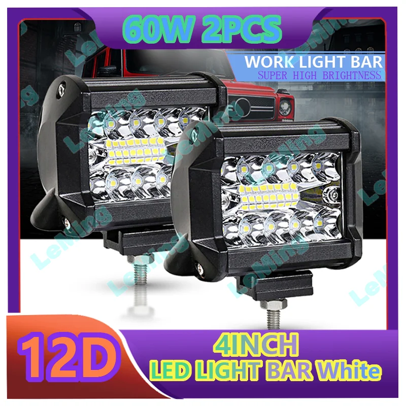 

12V 24V LED Light Bar Spot Flood Beam Offroad 4X4 Car Driving Work Light for Truck Boat 4WD ATV UAZ Barra Led Headlights