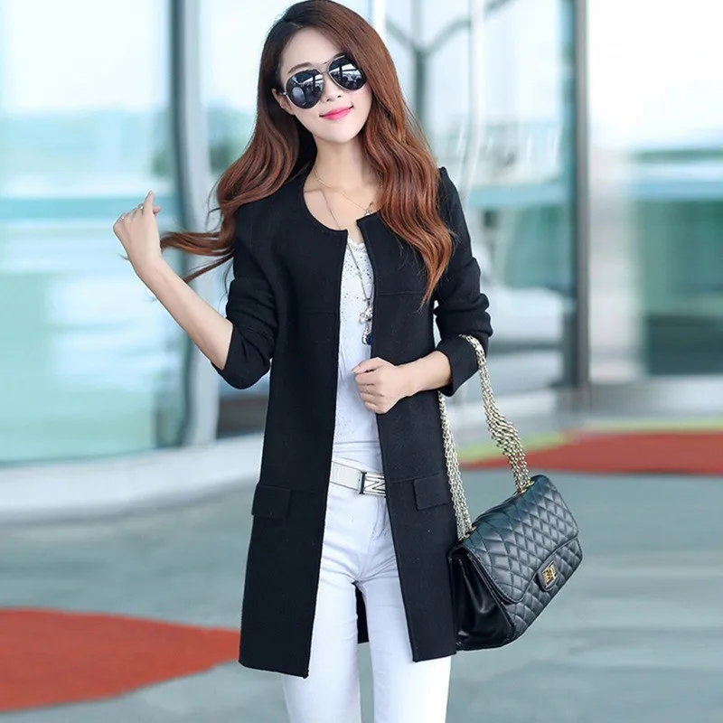 Новый длинный кардиган женский 2019 мода осень зима стиль рукав Свободные вязаные