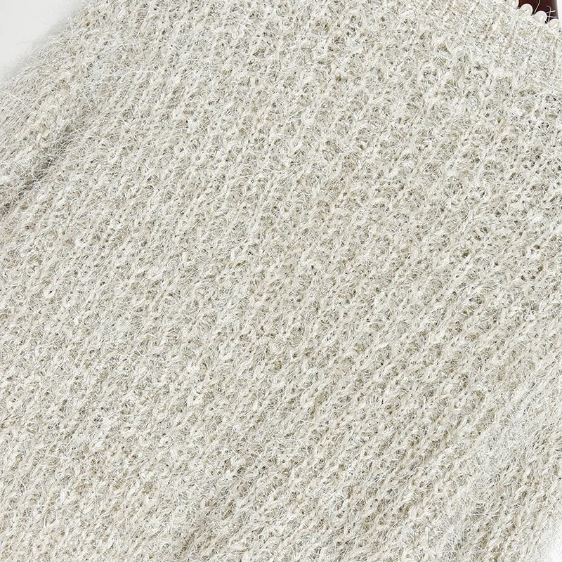 

Women O-Neck Beading Elegant Knitting Sweaters Autumn Winter Pearls Single Breasted Knitted Jacket Thick Casual Straight Coat