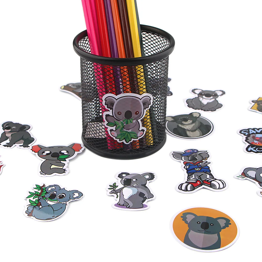 

G1105 38pcs/set Cartoon Koala Stickers Waterproof Stickers for Suitcase Luggage Laptop Scrapbooking Sticker Album Decals