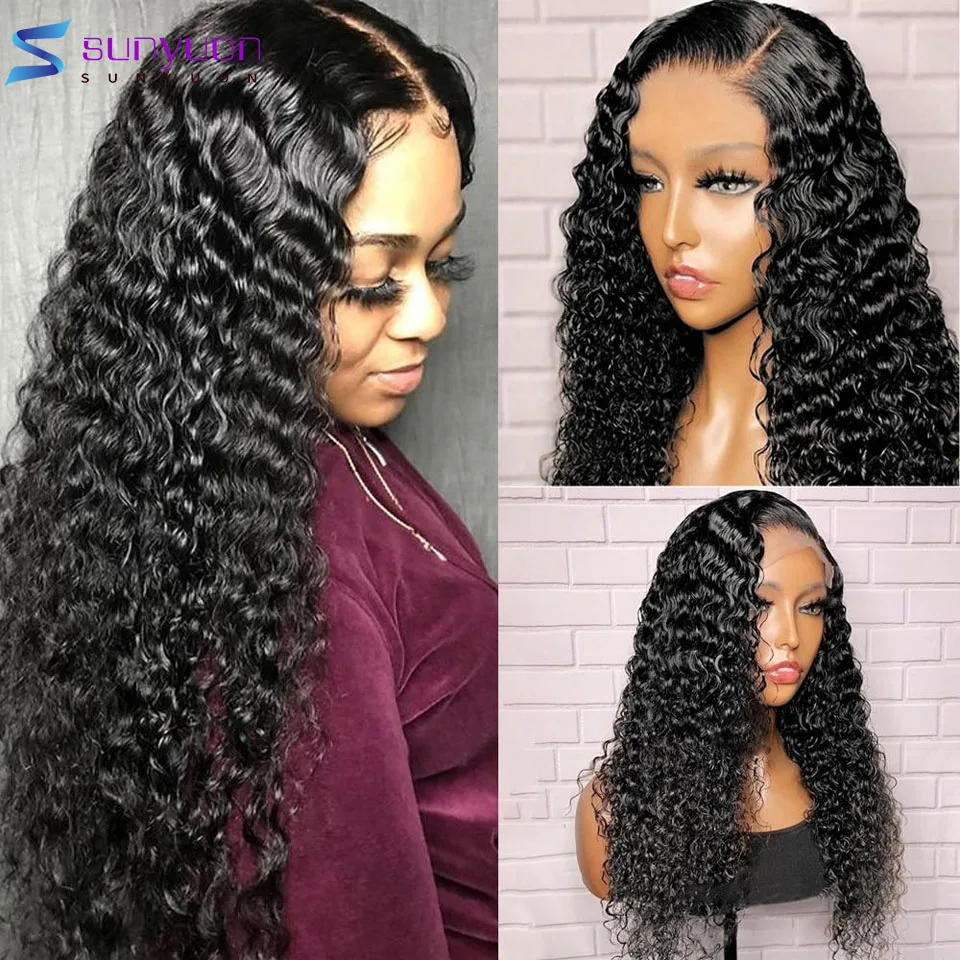 Бразильские кудрявые вьющиеся парики для женщин из натуральных волнистых и