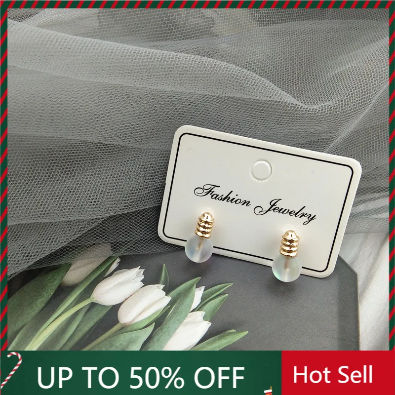 

Earrings 2021 Trend Stud Earrings Fun Bulb Earrings Girl Student Earrings Sleeping Do Not Take Off Luminous Earrings for Women