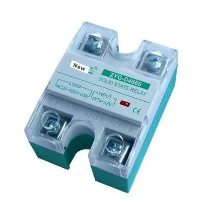 

Zhuo a ZYG-D4860 single-phase solid state relay 60A 24VDC DC control 220VAC AC