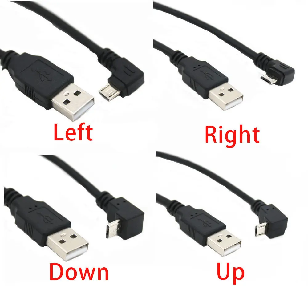 Кабель USB 2 0 с углом 90 градусов налево и направо кабель Micro папа для телефонов Samsung