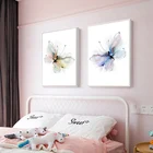 Абстрактные картины с бабочкой на холсте принты с изображением животных для девочек настенный постер в спальню Nordic Минималистский домашний декор