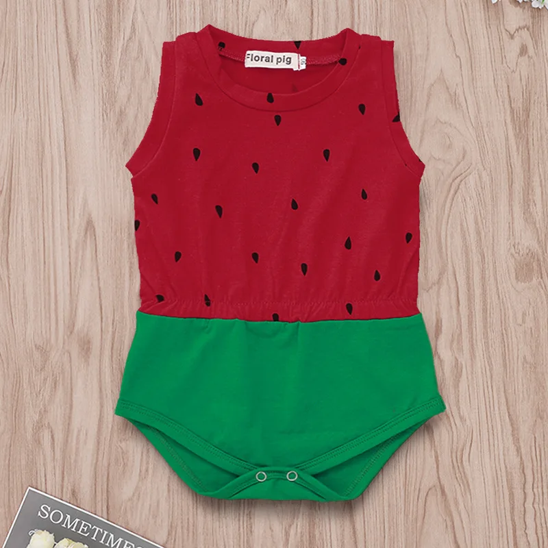 Модная одежда для малышей летняя новорожденных Комбинезон маленьких девочек без