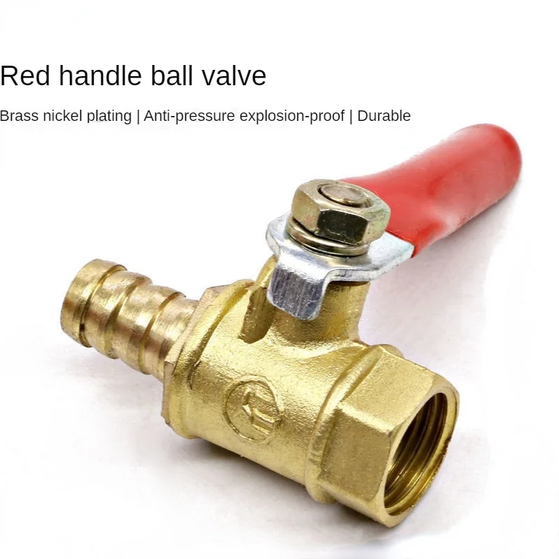 

Brass Water Oil Air Gas Fuel Line Shutoff Ball Valve Pipe Fittings Pneumatic Connector Controller Handle 6-20MM Hose Barb Inline