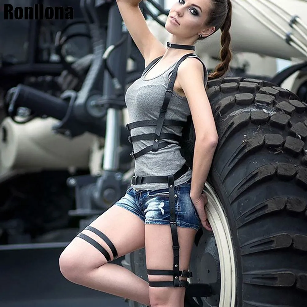 Ronllona кожаный БДСМ женский пастельный Готический Фетиш эротический панк