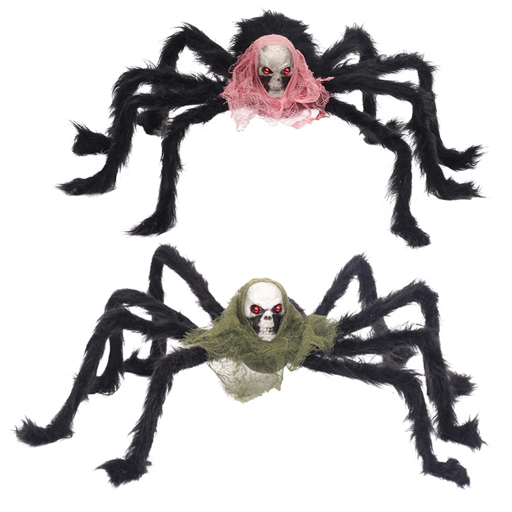 

50 см сгибаемый черный паук украшение на Хэллоуин украшение для дома с привидениями гигантский декор для помещений и улицы игрушка для фокус...