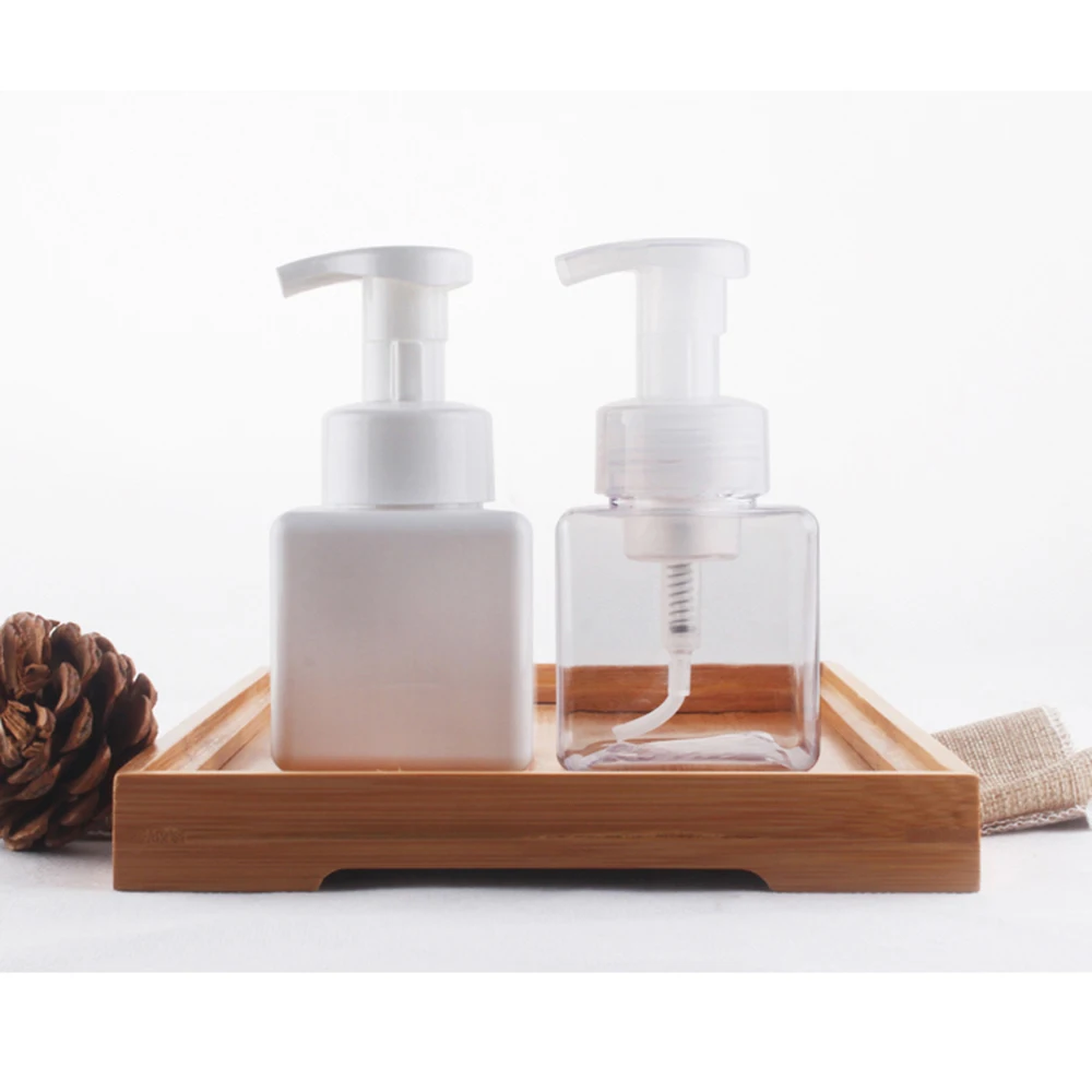 10 шт. пустая бутылка из нажимная насосная мусс Бутылки белый квадрат упаковка