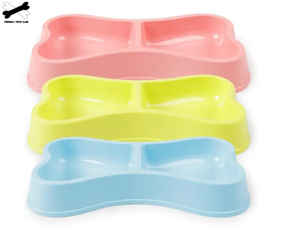 Кормушка для домашних животных портативная пластиковая емкость с двойным