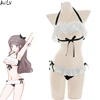 AniLV Anime Lolita Girl Beach Bikini Swimsuit Costume Women Kawaii Sexy Chiffon Ruffle Pajamas Unifrom Lingerie Cosplay 1