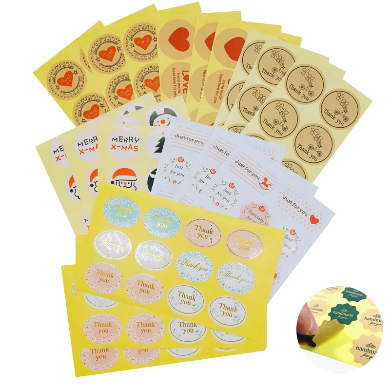 120 шт./лот подарочная упаковка бумажная этикетка сделай сам Подарочные наклейки