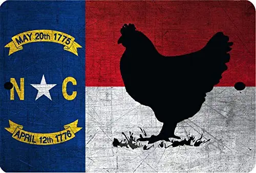 

NC North флаг Каролины знак патриотическая курица металлическая Версия ретро стена домашний бар паб винтажный Декор для кафе, 8x12 дюймов