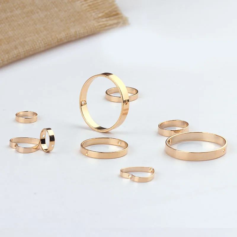 10 шт. медные серьги с отверстиями круглые для любви ожерелье кулон модный