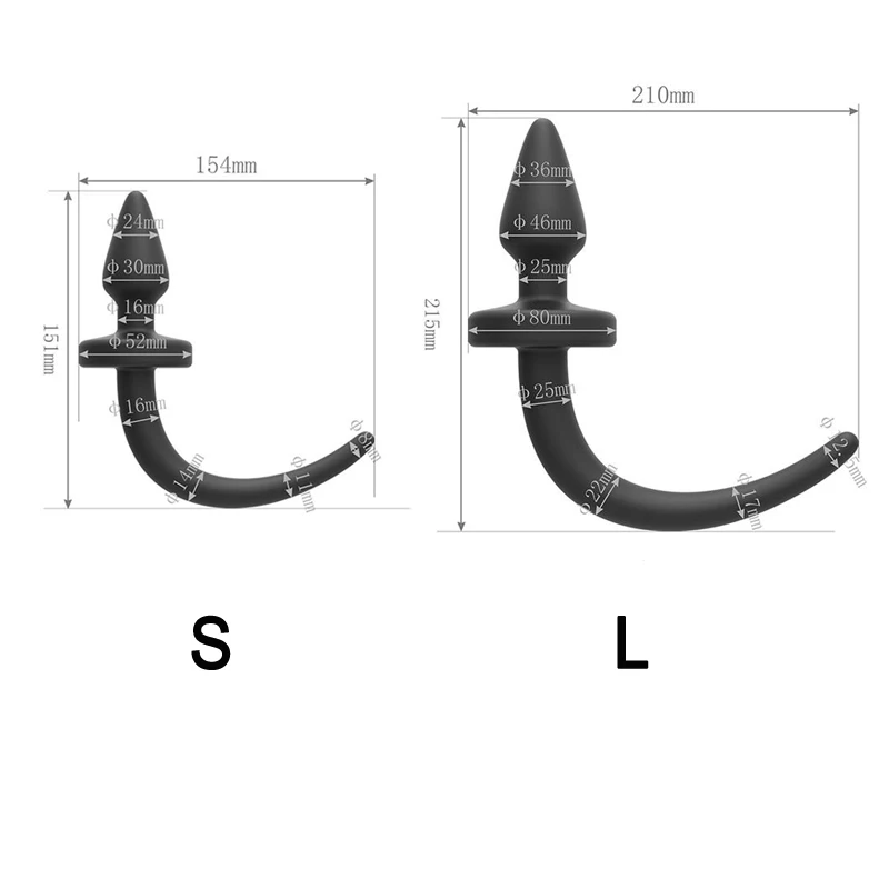 Silicone Dog Tails Butt Plug Slave Sex Toys for Woman Cosplay Anus Tail Anal Plugs Adult Games BDSM SM Prostate Massager Men | Красота и