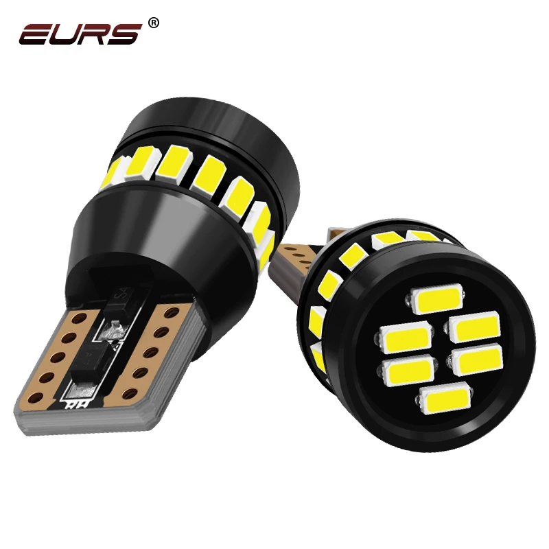 

EURS 2pcs 21SMD T10 501 194 W10W 4014 LED Car Canbus Error Free Wedge Dome License Plate Light Lamp New Styling White
