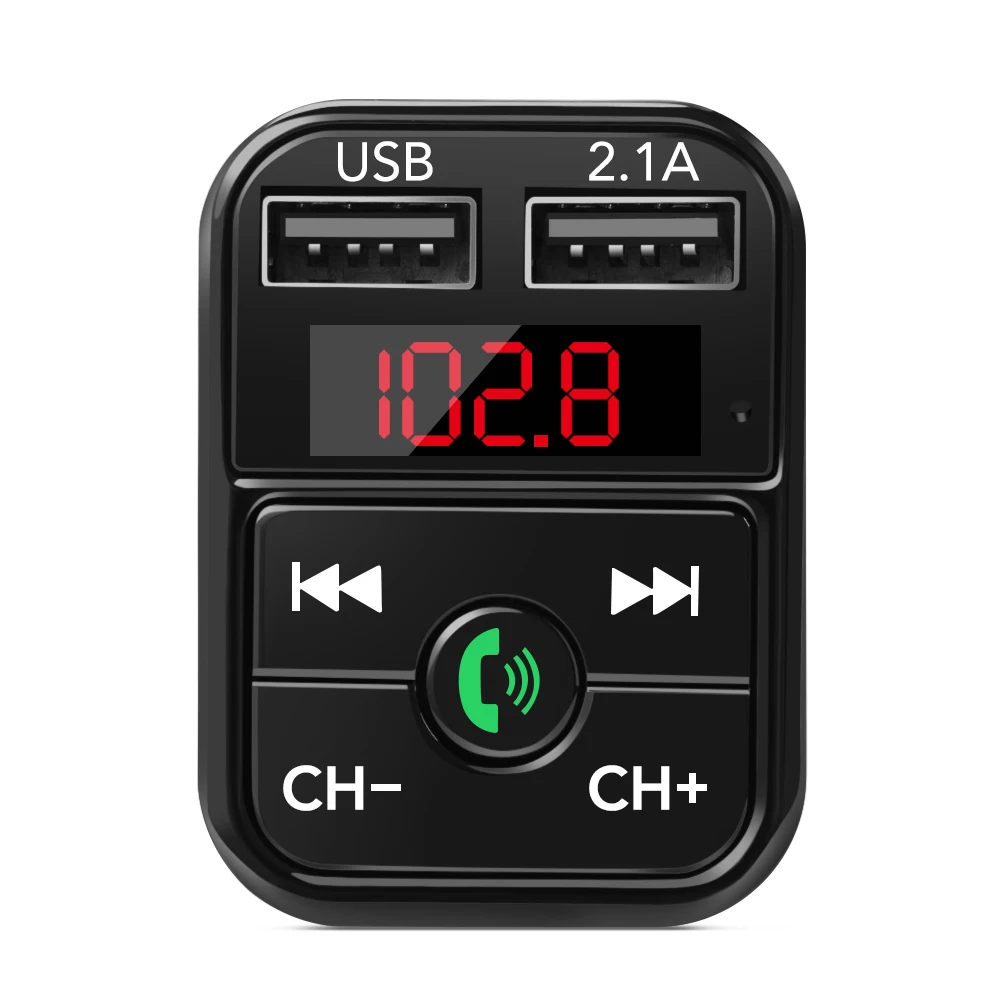 Автомобильный FM трансмиттер Aux модулятор Bluetooth громкая связь автомобильный