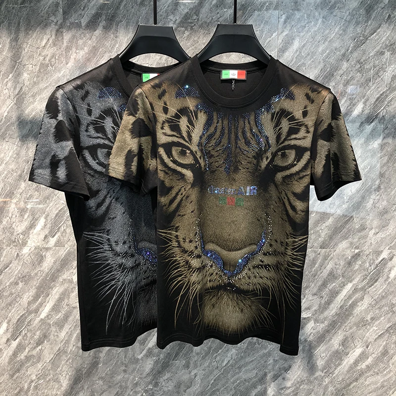 

Модные топы RK0292 и футболки 2021, Подиумные роскошные известные бренды Европейского дизайна, короткие футболки с принтом для вечевечерние, муж...