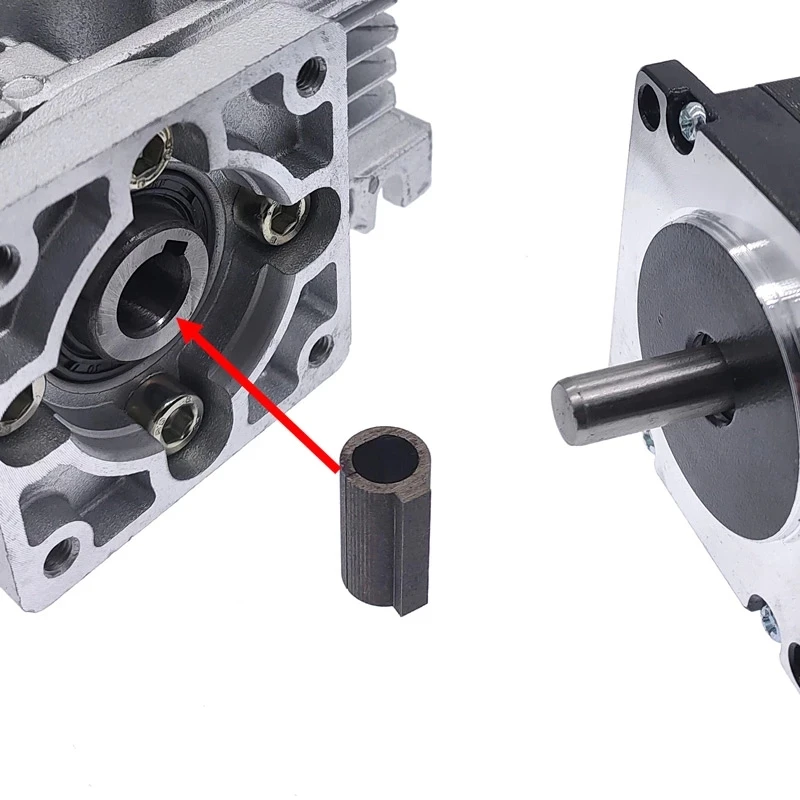 1pcs shaft sleeve matched RV030 Worm gearbox worm reducer coupling 6.35/8mm input for Nema23 stepper motor |