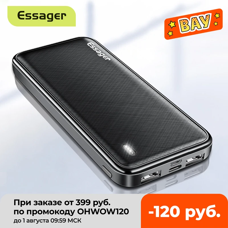 Портативное зарядное устройство Essager на 10000 мА · ч, портативное зарядное устройство для внешнего аккумулятора на 10000 мА · ч, портативное…