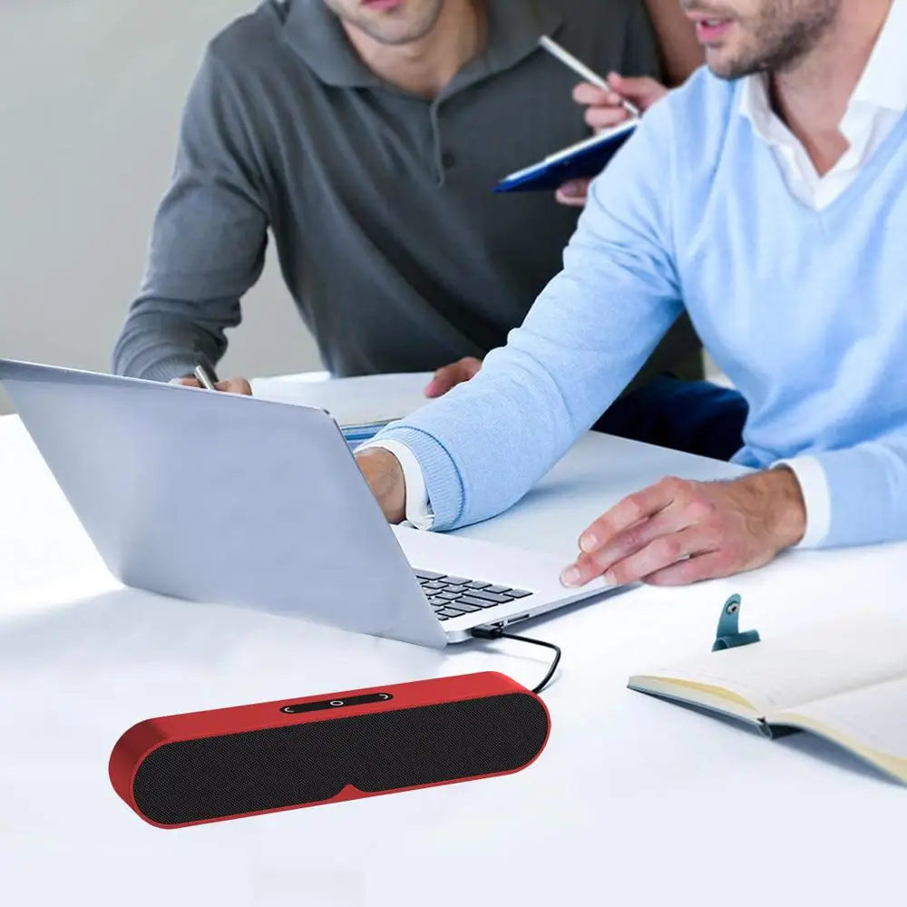 

Bluetooth Wireless Speaker Portable USB Loudspeaker Mini Sound Bar Speaker with Touch Screen for Computer Home Outdoor Party