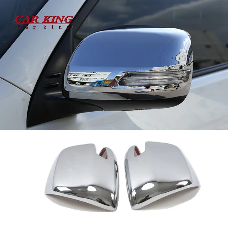 

For Toyota Prado FJ150 FJ 150 2010-2018 Car rearview mirror decoration sticker Cover trim ABS Chrome Car styling Accessories