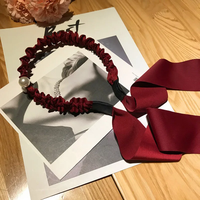 Женская атласная повязка для волос модная повседневная на голову с бантом и