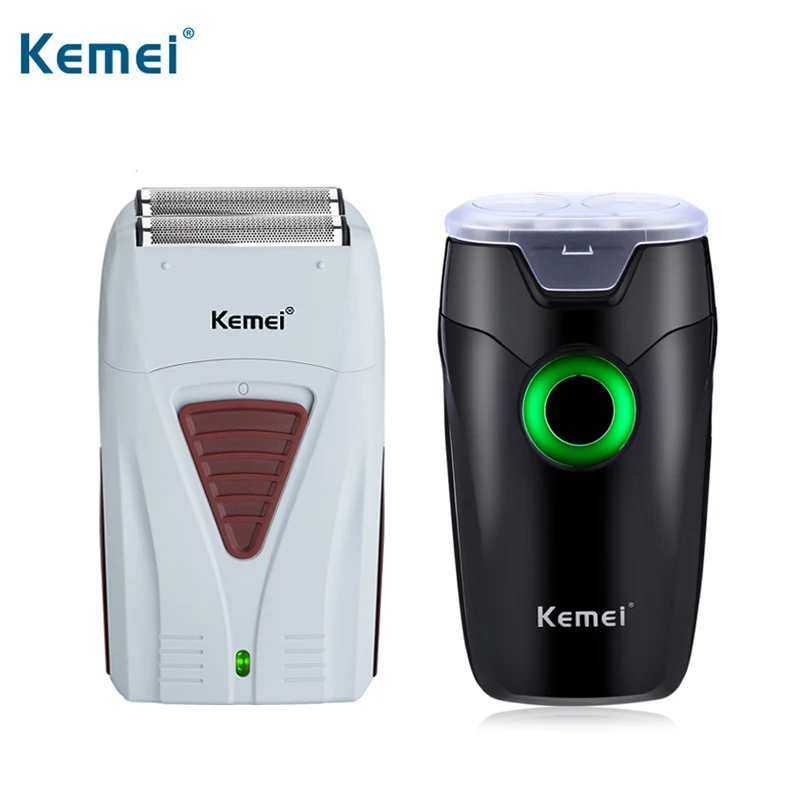 

Kemei Beard Trimmer for Men Professional Hair Cutting Machine Mini Mustache Skull Shaver Head Trim Mower Electric Razor