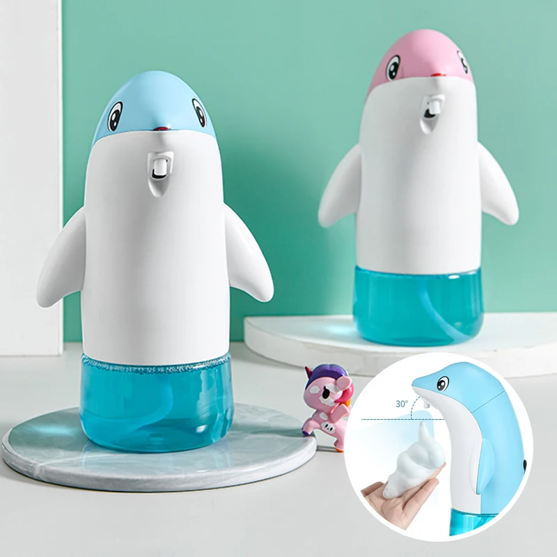 

USB Charging Intelligent Automatic Induction Soap Liquid Dispenser Cartoon Dolphin Automatic Machine for Bathroom Hand Washing