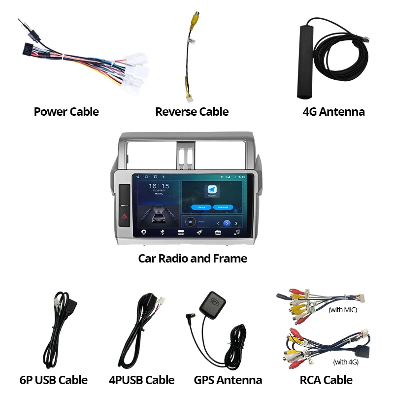 

TIEBRO 2 Din Android 10.0 Car Radio For Toyota Prado 2013-2017 Car Multimedia Player 2A5 GPS Navigation Carplay DSP NO 2 Din DVD