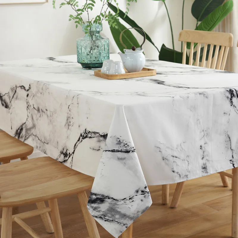 Простая Скандинавская мраморная скатерть с принтом маслостойкая Скатерть для