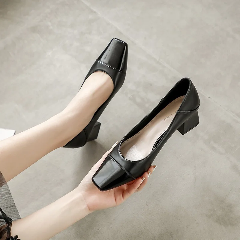 

2021 Spring/Summer New Fashion Trend Casual Women's Shoes Two Wear Square Toe Comfortable Commuter Single Shoes