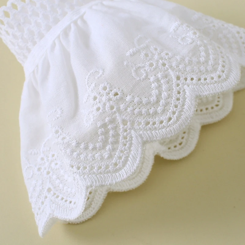 

Women Romantic Hollow Out Lace Pleated Horn Cuff Detachable Stretch Fake Arm Sleevee Bracelet Decorative Wrist Warmers