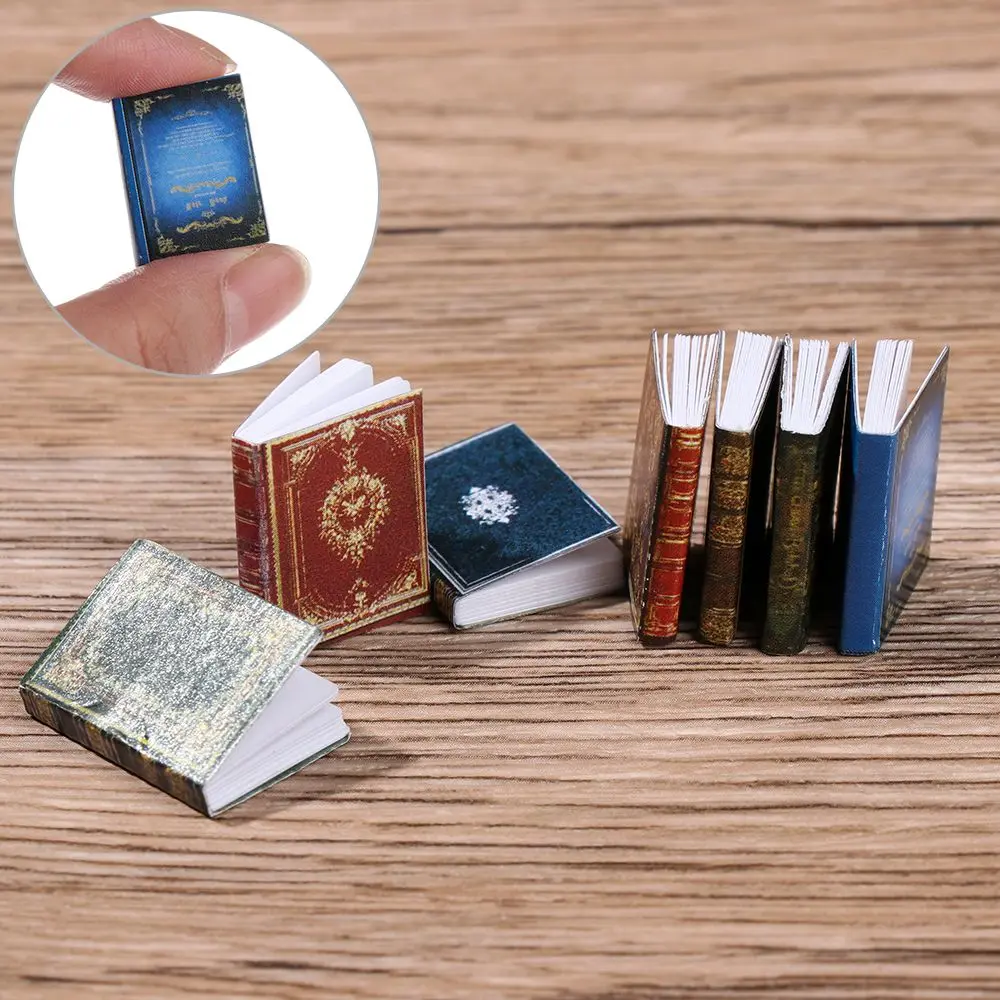 

3 Pcs Miniature Book Model Can Be Opened Dollhouse Scene Supplies Toys Photo Props Gifts playing House Doll Accessories