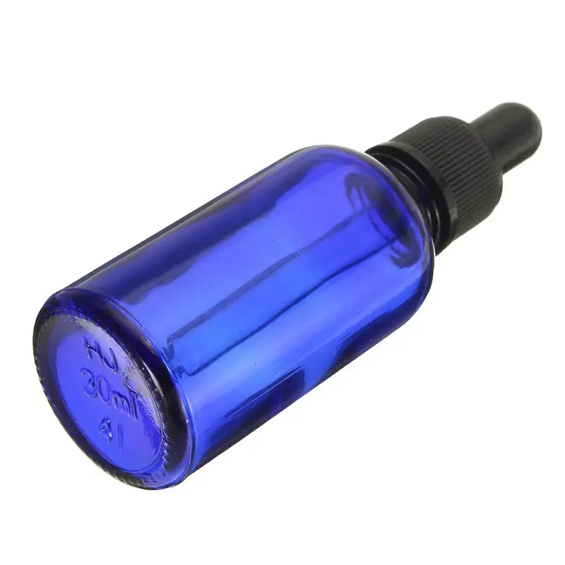 Empty Dropper Bottle Blue Essential Oil Glass Aromatherapy Liquid Brown 30ml Drop For Massage Pipette Bottles Refillable | Красота и