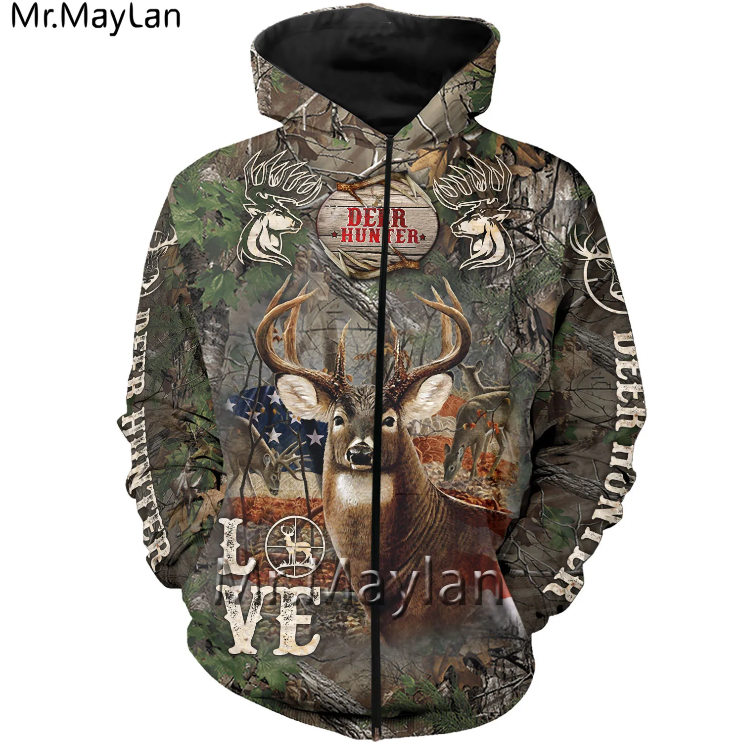 

Deer Hunter 3D Print Jacket Men/women Harajuku Mens Hoodie Unisex Casual Boys Streetwear Sweatshirt Pullover sudadera hombre G66