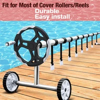 solar pool cover reel attachment kit 8pcs blanket straps 8pcs buckles 8pcs clips for in ground swimming pool outside