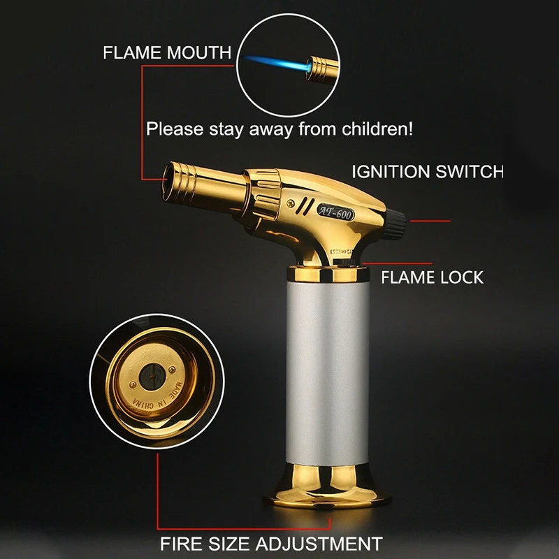 Горячее предложение зажигалка для барбекю фонарь сигар турбо струйный бутановый