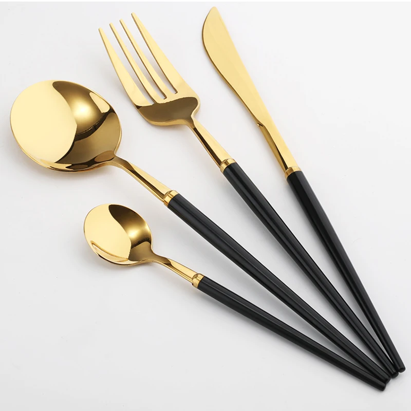 Набор посуды из нержавеющей стали 304 ножи вилки ложки столовые приборы для