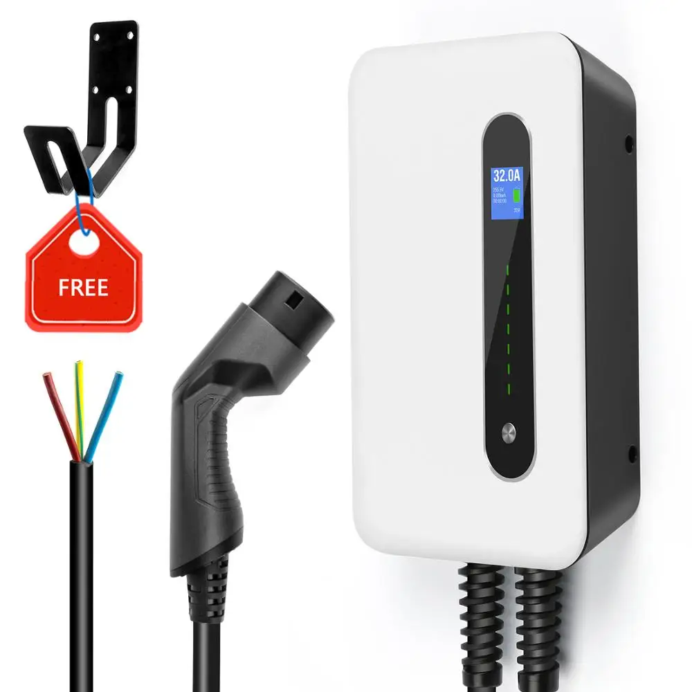 1Phase EV Charging Station Cable 32A Electric Car Charger With Type 2 Plug 7.6KW EVSE Level IEC 62196-2 Standard For Tesla | Автомобили и
