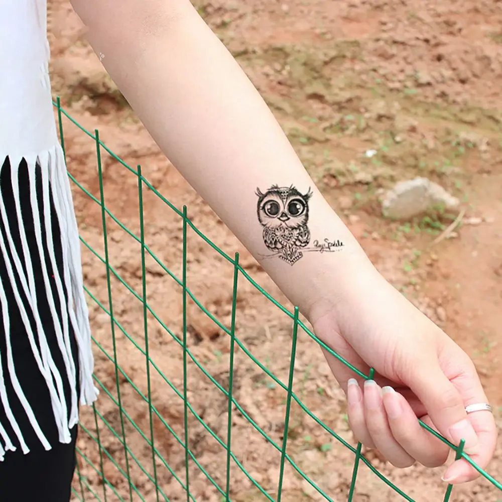 

5 Sheets Owl Pattern Temporary Tattoo Stickers 3D Waterproof Body Arm Tattoos Paper for Girls Children Beauty Body Art