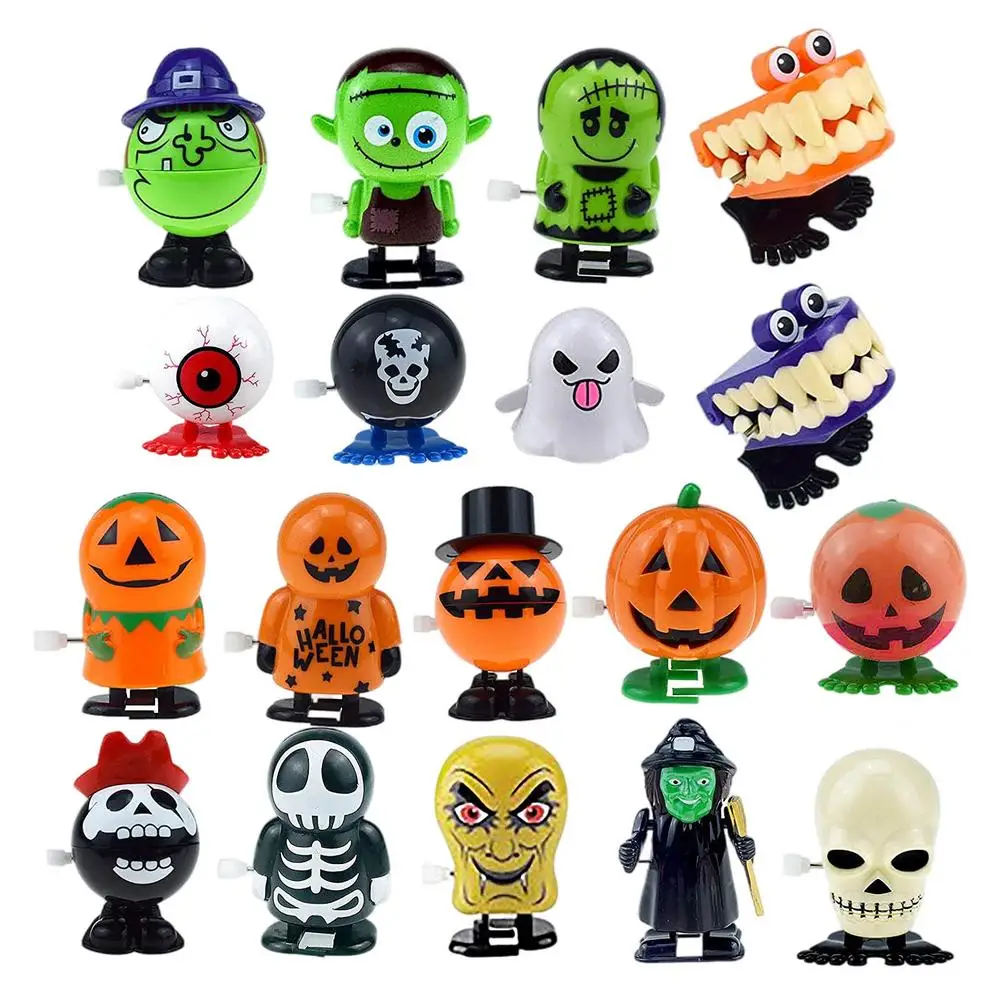 

7 PCS Halloween Teeth Wind Up Toys Chomping Walking Novelty Chattering Funny Joke Toy Random Style Dentures Eyes Ghost Pumpkin