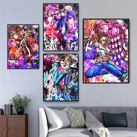 canvas hd prints colorful painting jojo s bizarre wall art graffiti poster anime role home decor pictures for bedroom modular