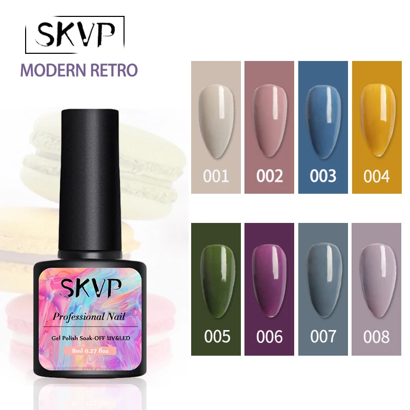 

SKVP 8ML Nail Gel Polish Top Base Coat For Baking Nail Art Manicure Soak off Semi Permanent UV LED Gel Polish Varnish Nail Gel