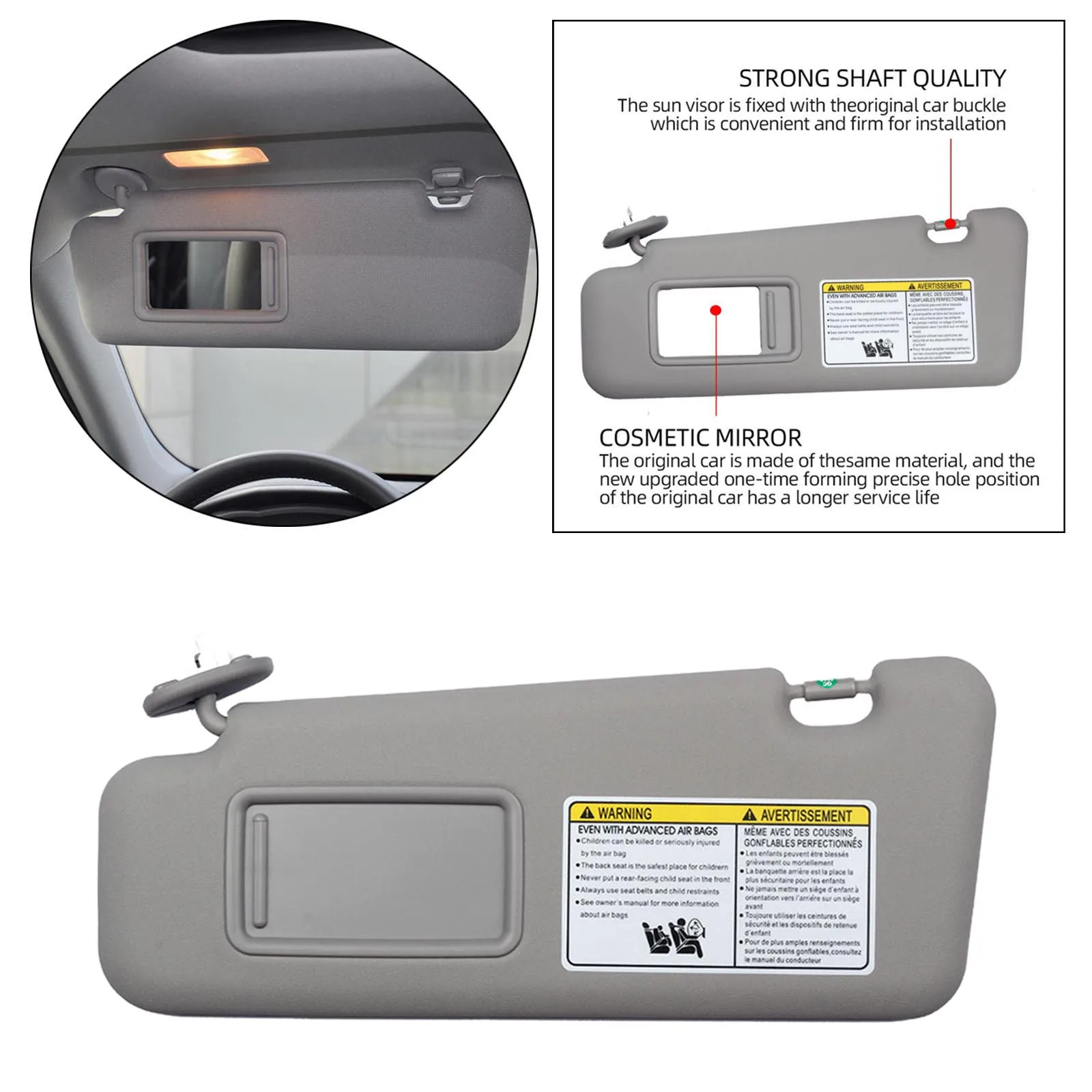 Car Sun Visor With Mirror Left Driver Side Without Sunroof For Toyota Highlander 2008 2009 2010 2011 2013 74320-48500-B0 | Автомобили и