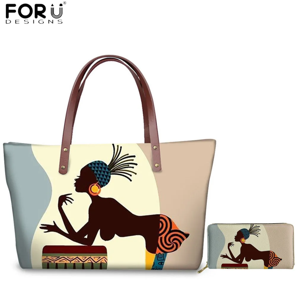 FORUDESIGNS сумка с африканскими символами мультяшная модная африканская женская 2