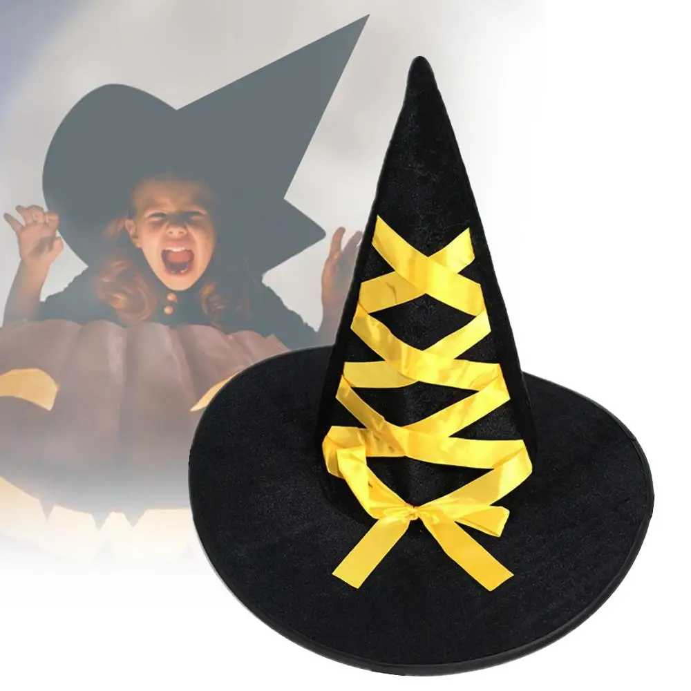 

Black Halloween Party Hat Children Adult Kids Witch Hat Cosplay Costume Accessories Wizard Hat Halloween Decor Supplies