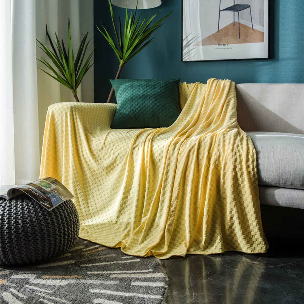 

Solid Color Sofa Towel Throw Blanket Sofa Cover for Living Room Bed Blanket Sofa Towel Slipcover Furniture Protector